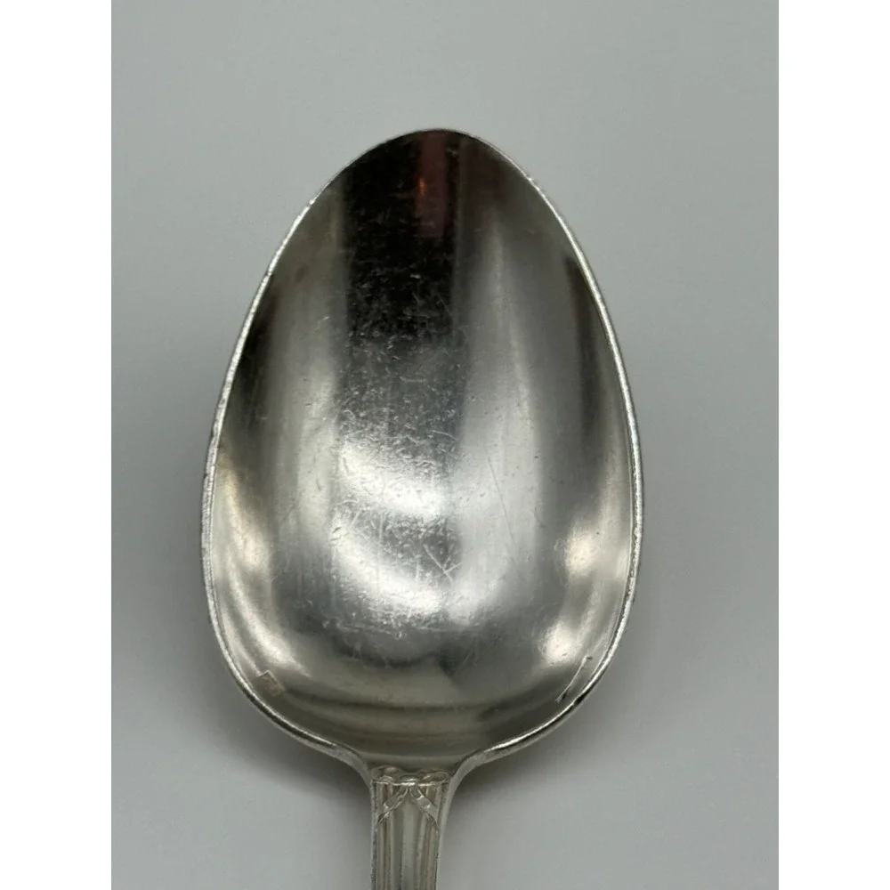 Vintage Christofle Rubans Silverplate European Place Oval Soup Spoon‎ 8 1/8